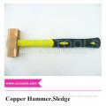 Nonsparking Copper gold CU alloy rubber handle Copper hammer sledge,Explosion-proof hammers